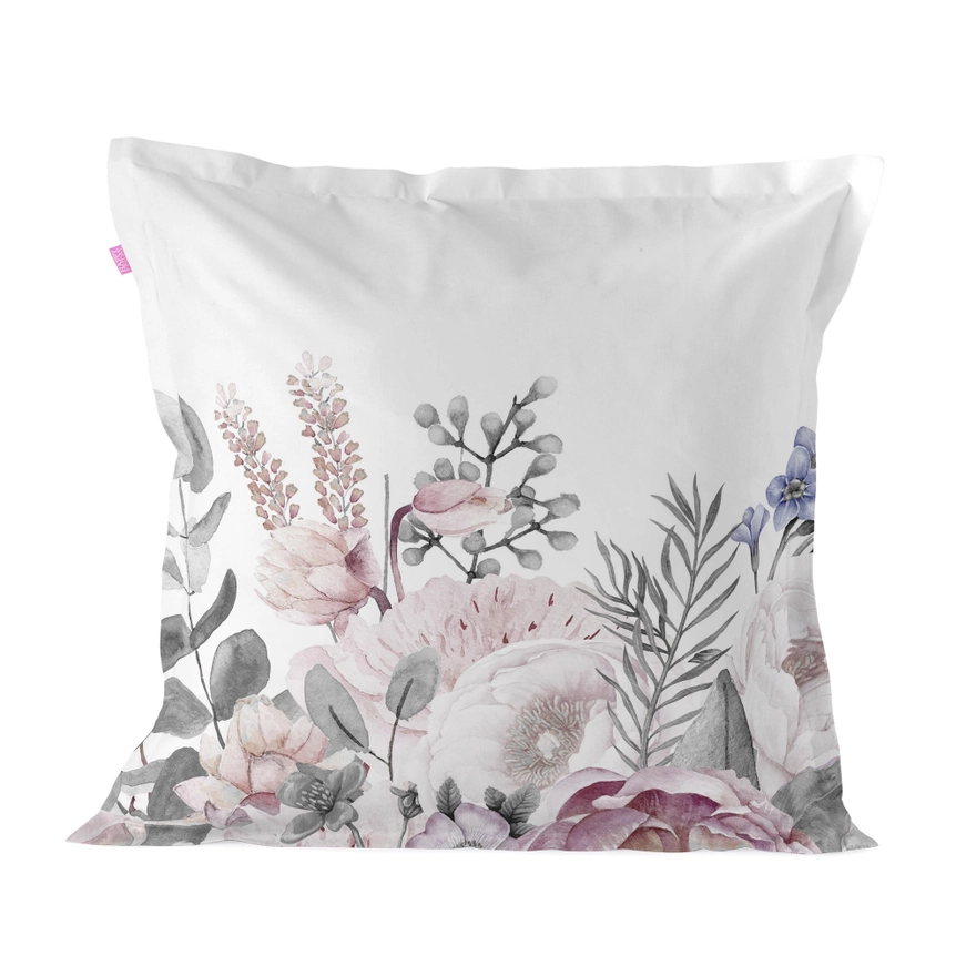 Zartes Bouquet Kopfkissen-Bezug 80x80 cm 100% Baumwolle