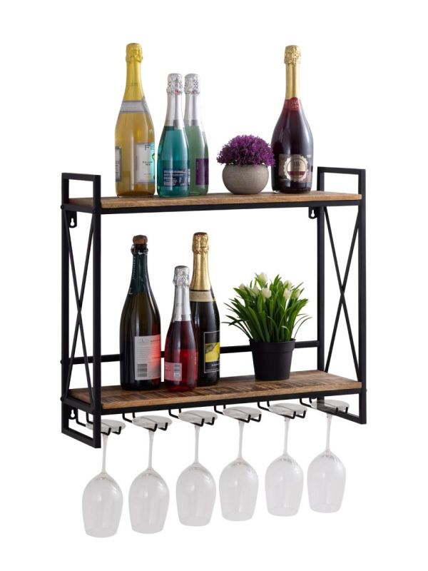 Weinregal Mango-Altholz Geschenkidee Mama